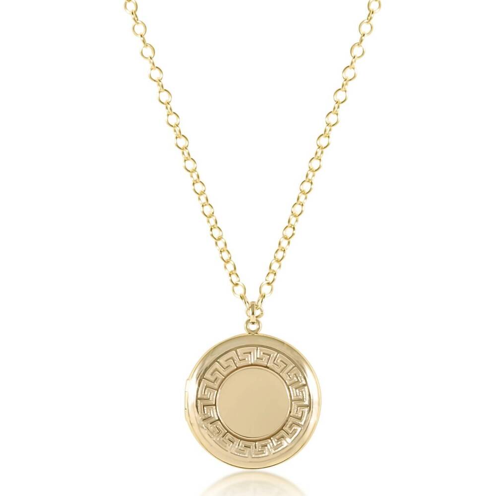 NEW ENEWTON women's cherish medium locket necklace in gold